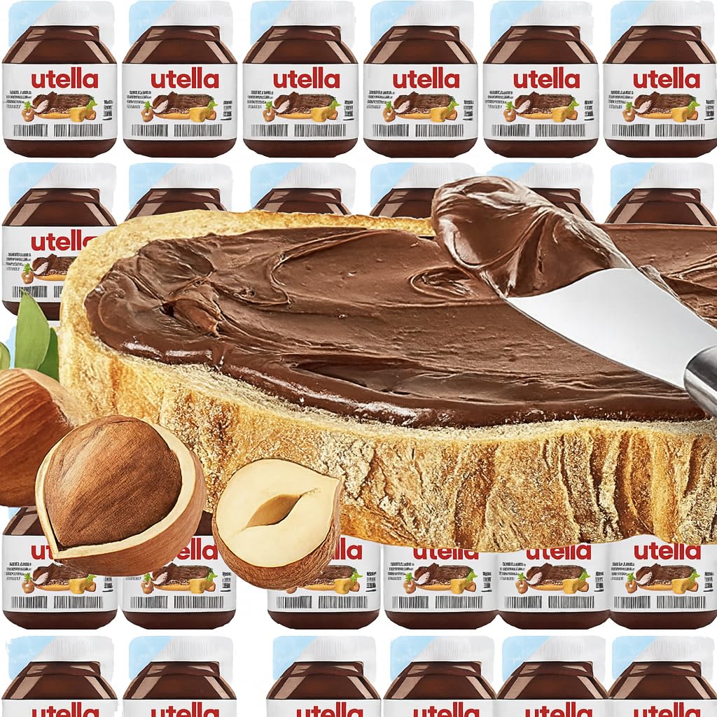 Hazelnut Cocoa Spread Mini Cups, Single-Serve Snack Packs, Portion Control, Individually Sealed, Made in Italy, Pack of 30, 0.52 oz Each - Breakfast