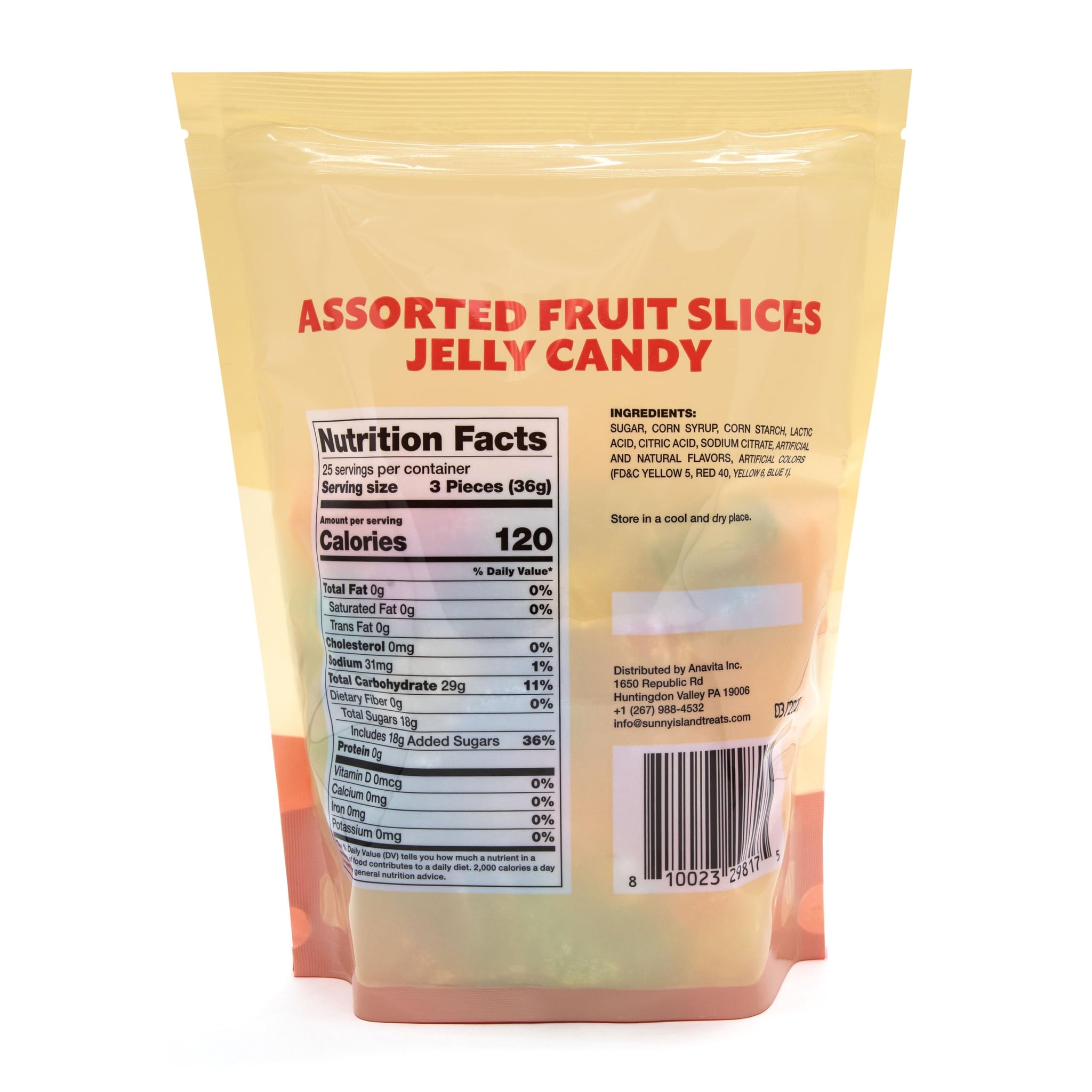 Fruit Slices Jelly Candy 2 Pound Bag | Assorted Flavors | Sugar-Dusted Old Fashioned Candy for Buffets, Holiday Gifting & Dessert Decorating