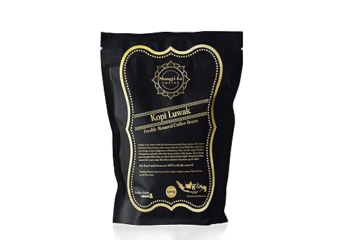 Shangri-La Coffee - Wild Kopi Luwak Coffee - Sustainably Sourced (from Indonesia) - Whole Bean and Ground Beans in Various Weights Available