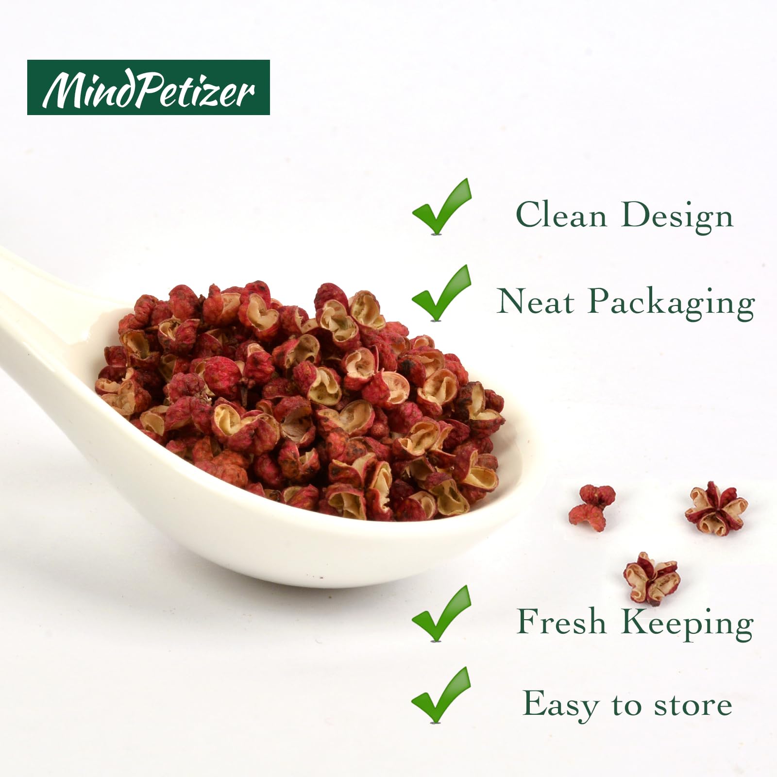 Sichuan Peppercorns Whole Organic 4OZ-Authentic Szechuan Red Peppercorns for Grinder Refill, Fresh Strong Flavor Seasoning for Chinese Dishes Mapo