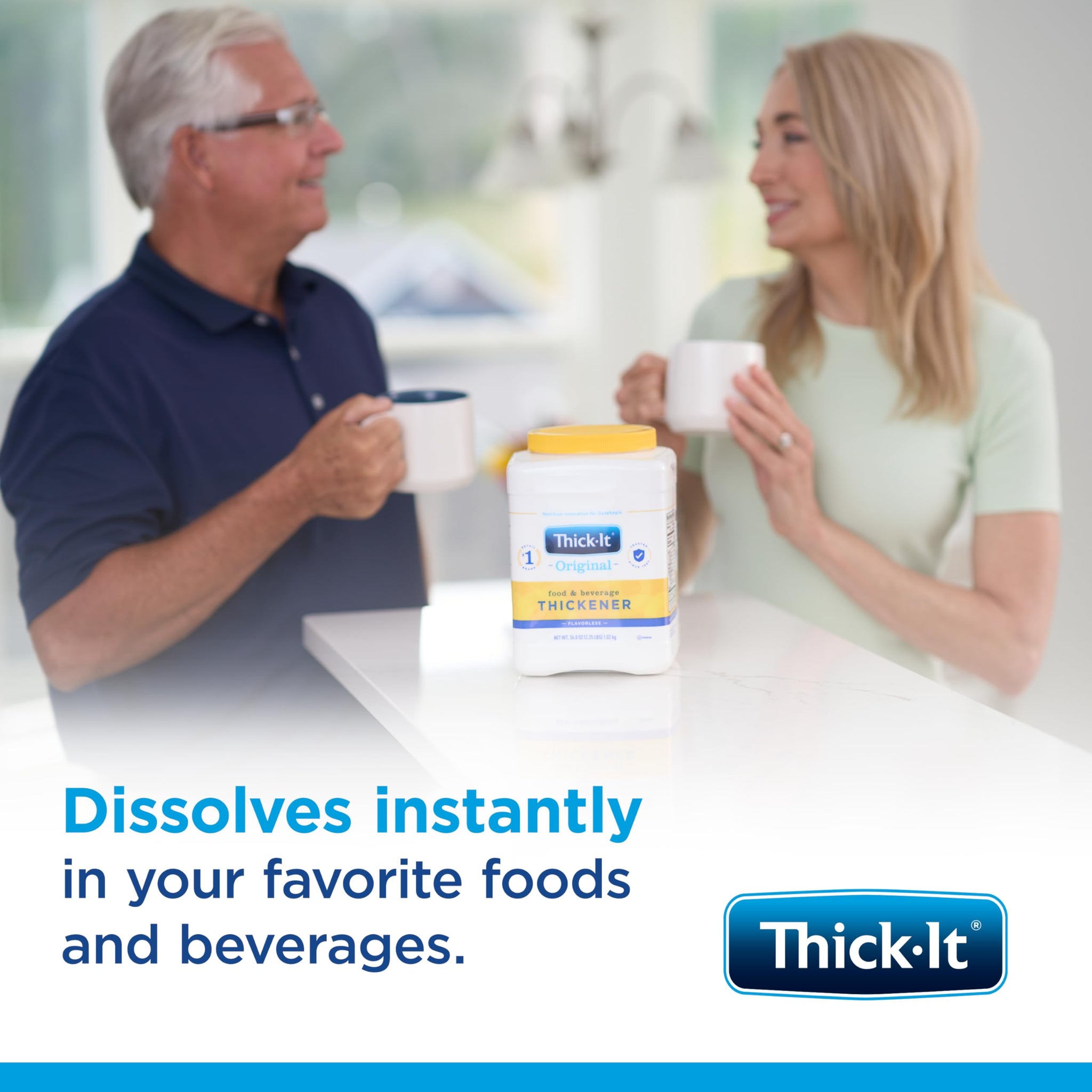 Thick-It Original Food & Beverage Thickener, Flavorless Powder for Dysphagia (IDDSI), Digestible Swallowing Aid, Easy-to-Mix & Instant Dissolve, Used