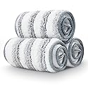BOSHENG Flat Mop Pads, Mop Replacement Pads, Stronger Absorbent Microfiber Mop Pads, Machine Washable Pads, Refill 3 Packs
