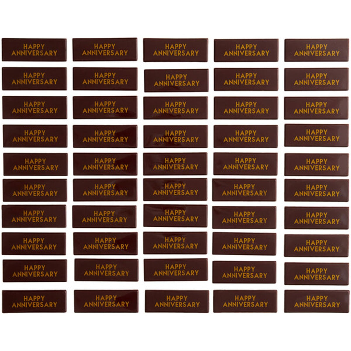 Chocolatree Happy Anniversary Chocolate Decoration - 300 Pieces - Dark Chocolate with 61% Cacao - WS-409CTRE49862-NPF