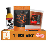 Kosmos Q Complete Turkey Brine Kit for Him, Turkey Brine, Dirty Bird BBQ Rub & Cherry Apple Habanero Glaze, All-in-One Turkey Seasoning Kit
