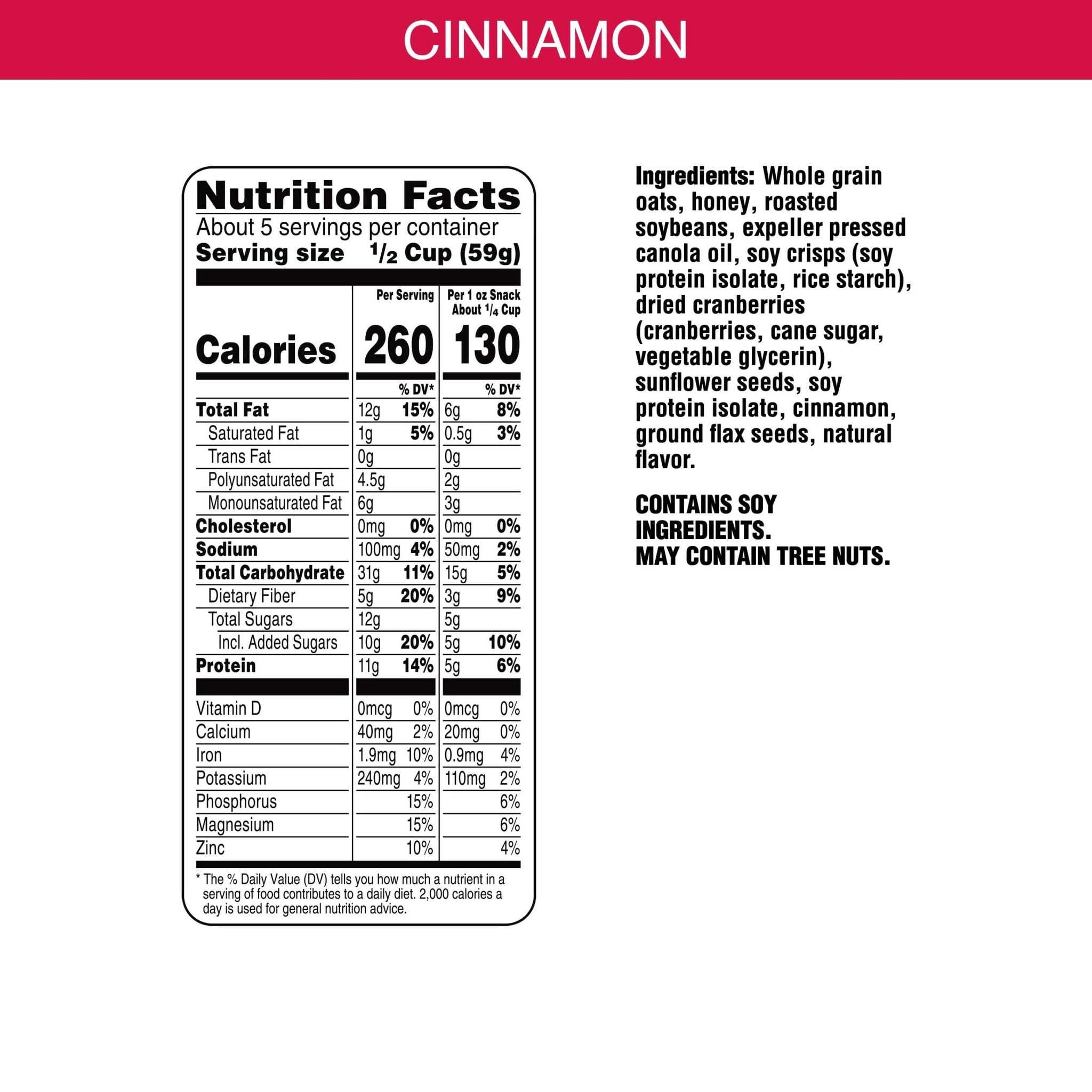 Bear Naked Original Cinnamon Granola 11.2 oz (Pack of 6)