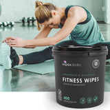 Wipex Gym Cleaning Wipes Bundle - EWG Verified - Get 800 Wipes with (1) Lemongrass & Eucalyptus Bucket & (1) Refill Roll, Plant-Based Fitness
