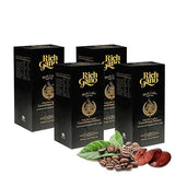Rich Gano Reishi Mushroom Coffee - (4 Boxes of 30 Sachets) Black Coffee with Ganoderma Extract - All Natural Vegan Friendly Instant Coffee Packets