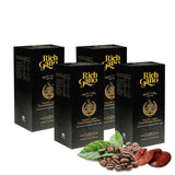 Rich Gano Reishi Mushroom Coffee - (4 Boxes of 30 Sachets) Black Coffee with Ganoderma Extract - All Natural Vegan Friendly Instant Coffee Packets