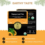 Buddha Teas Organic Papaya Leaf Tea - OU Kosher, USDA Organic, CCOF, 18 Bleach-Free Tea Bags