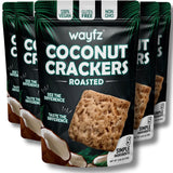 Roasted Coconut Crackers - Vegan Snack & Gluten Free Cracker Made with 100% Real Coconut - Organic, Dairy Free, Non-GMO, Lightly Sweet & Crunchy - 2