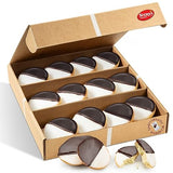 Black and White Cookies, New York Style | Gourmet Cookies Gift Box | 12 Individually Wrapped | Kosher, Nut Free & Dairy Free | Stern’s Bakery