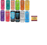 Monster Energy Drink Variety -Low Calorie Pack - 16 ounce (Pack of 12) + Stinger Energy Chews