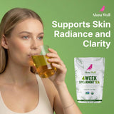 Aluna Well Organic Spearmint Tea - Supports Hormonal Balance and Wellness for Women, 4 Week Loose Leaf Herbal Tea, Caffeine-Free, 2 oz