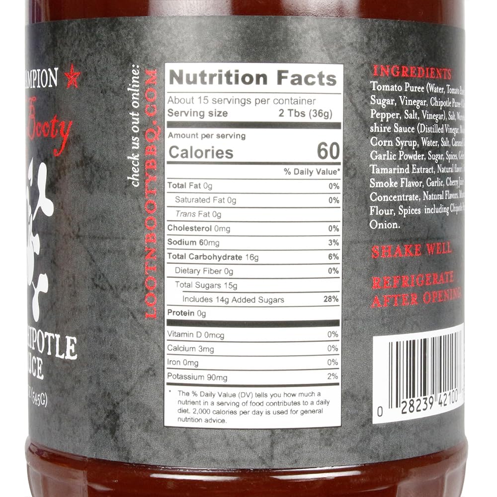 Loot N Booty Cherry Chipotle BBQ Sauce - 19.25 oz