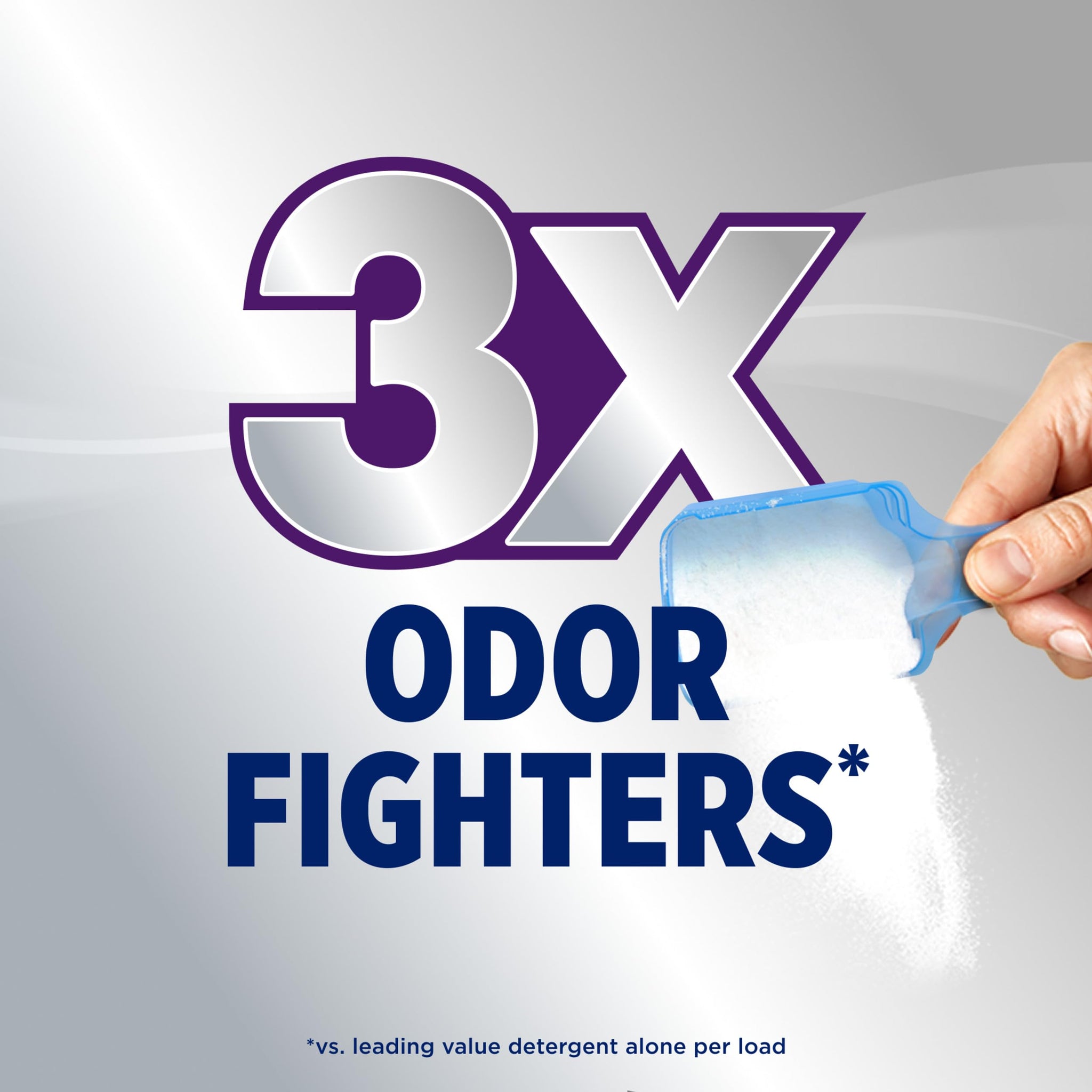 OxiClean Triple Action Odor Blasters Odor and Stain Remover Powder, Use with Detergent, Eliminates Tough Odors and Removes Stains, Color Safe
