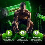 Greens+ Plusbar Energy, Natural, Gluten-Free Snack with Super Greens, Superfoods & Almond Butter, Vegan, Dairy-Free, Non-GMO, 10g Protein Meal