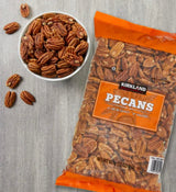 Kirkland Signature Pecan Halves, Baking Nuts, 2 lbs Item 203444. Bundle with MORALZA Silicone Collapsible Cup 200ml - 2 Items.