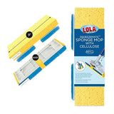 LOLA Cellulose SqueezeMatic Butterfly Sponge Mop Refill, 9", Replacement Head, Floor Cleaning, Comparable w/Quickie Type S Sponge Mop Refill