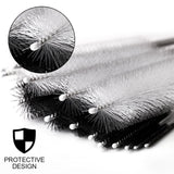 DiCUNO Straw Cleaning Brushes Set, 8 Inch Nylon Tube Brushes, Different Sizes Clean Brush for Bottle, Pipe, Keyboard, 2 Sets of Super Hard & Medium