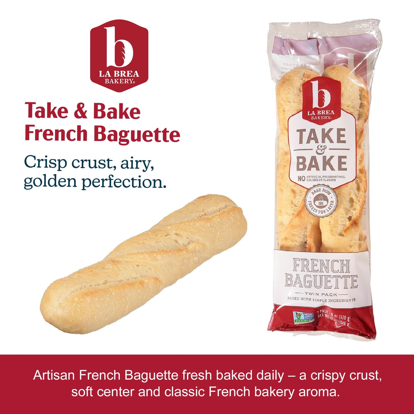 La Brea Bread, French Baguette, 12 oz
