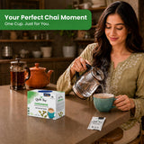 QuikTea Instant Cardamom Chai Tea Latte, 10 Single-Serve Sachets, Artisanal Indian Chai Latte Mix, Just Add Hot Water, Low Caffeine, Non-GMO, Gluten