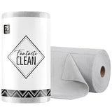 Fantasticlean Microfiber Cleaning Cloth Roll -75 Pack, Tear Away Microfiber Towels, 12" x 12", Reusable, Washable, Scratch Free, Ultra Absorbent