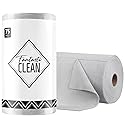 Fantasticlean Microfiber Cleaning Cloth Roll -75 Pack, Tear Away Microfiber Towels, 12" x 12", Reusable, Washable, Scratch Free, Ultra Absorbent