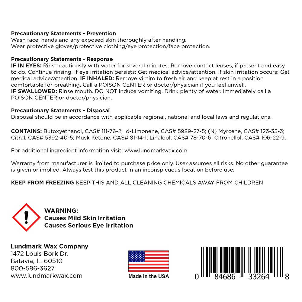 Lundmark, Inc Preferred General Purpose Cleaner, 1-Gallon, 3326G01-4 Clear COM-3326G01-4