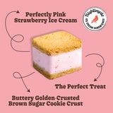 Nightingale Ice Cream Sandwiches, Strawberry Shortcake Ice Cream Sandwich, 2.6 Ounce (Pack of 1)