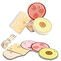 LEAFRE Cellulose Compressed Eco-Sponge 5 Pack- Avocado Sandwich Set |Standard Size| Plastic-Free & Made of All-Natural Wood Pulp | Showering
