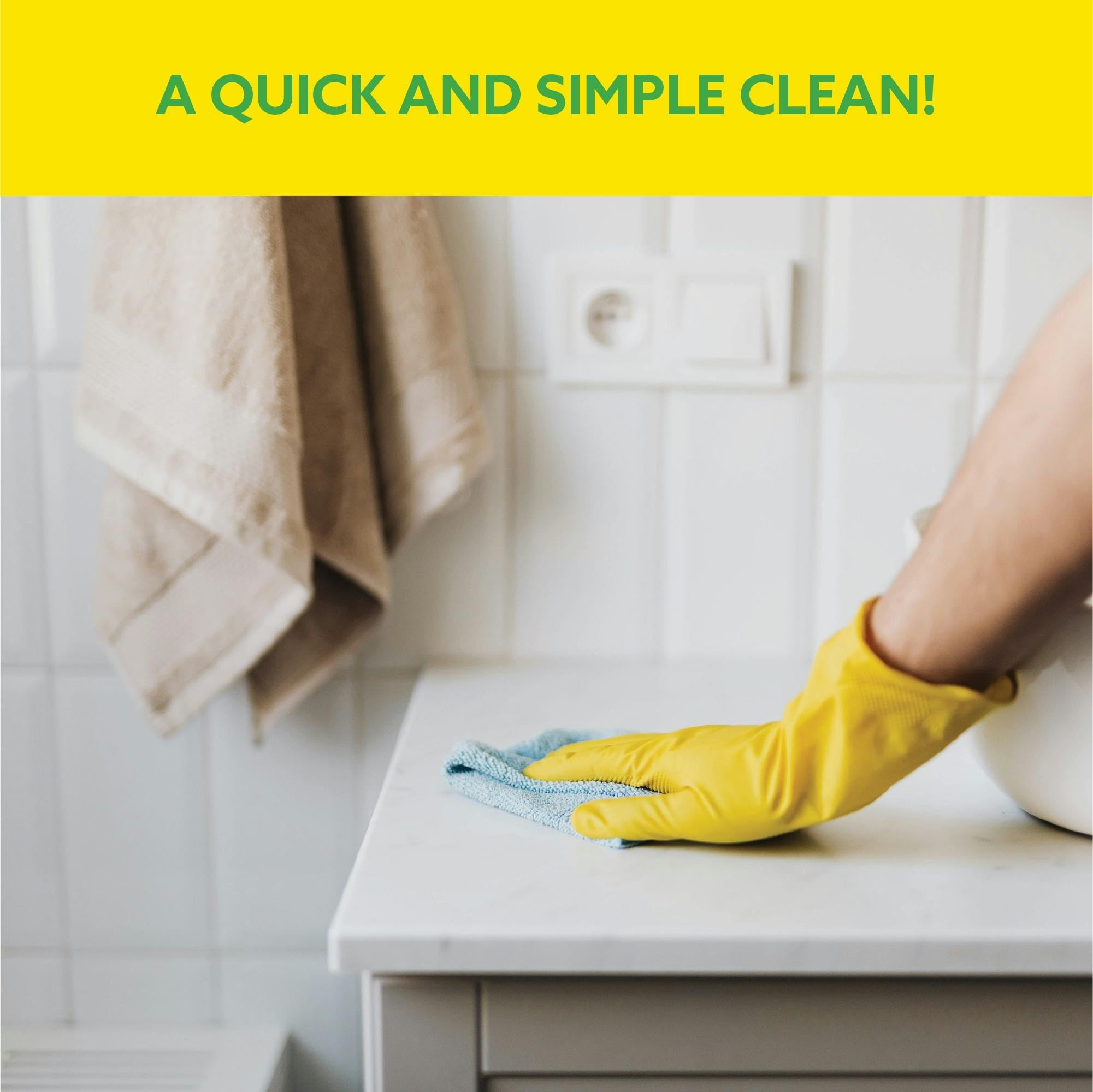 All Natural Lemon Scented Bathroom Cleaner (Pack of 1)- Multipurpose, Powerful Spray for Shower, Toilet, Sink & Tub - Descaler, Limescale, Grime