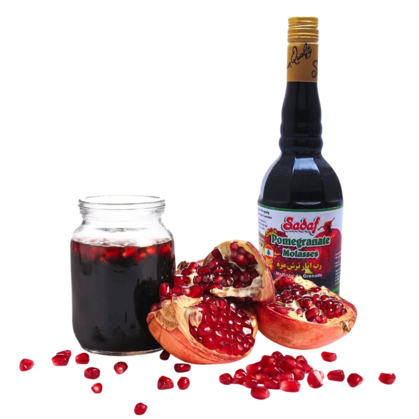 Sadaf Pomegranate Sour Paste Molasses 20 oz Authentic Middle Eastern Condiment for Cooking and Marinades