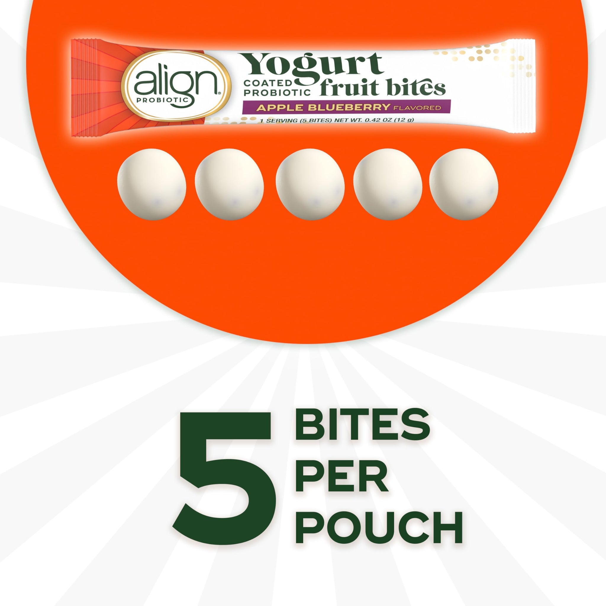 Align Probiotic, Yogurt Coated Probiotic Fruit Bites, Helps Support Digestive Health, From the Maker of the #1 Doctor Recommended Probiotic Brand‡