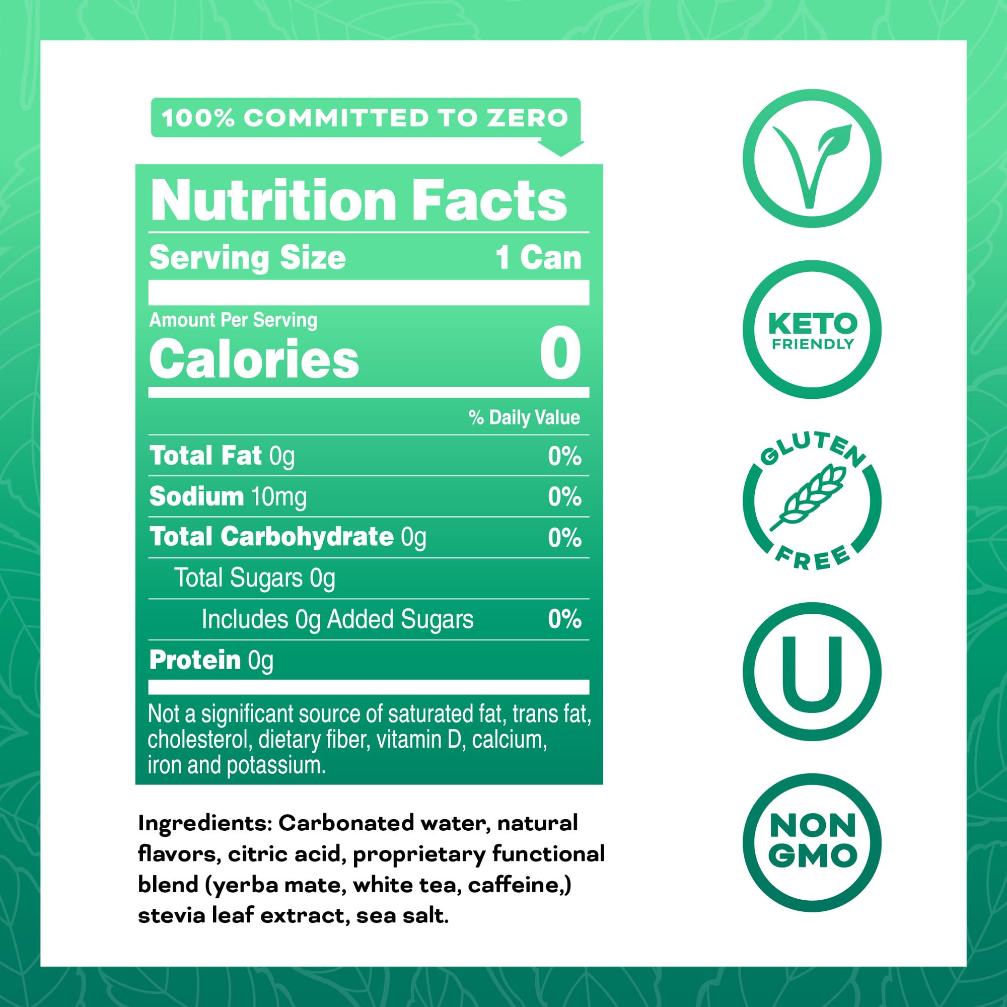 Yerbaé Energy Beverage - Variety Power Pack, 0 Sugar, 0 Calories, 0 Carbs. Yerbae is Energized by Yerba Mate, Plant-Based, Healthy Alternative