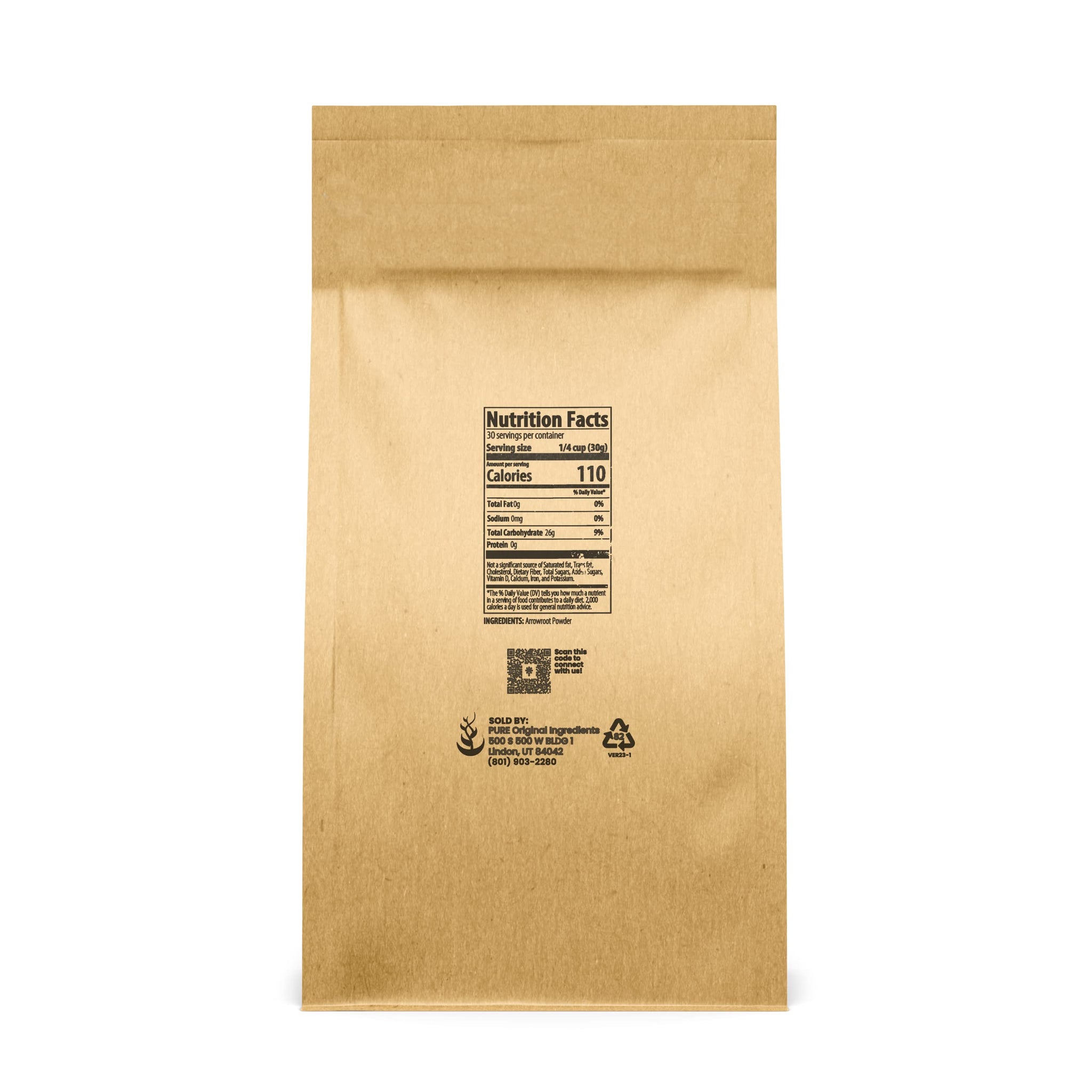 Pure Original Ingredients Arrowroot Powder (2 lb) Corn Starch Alternative, Thickener & Binder