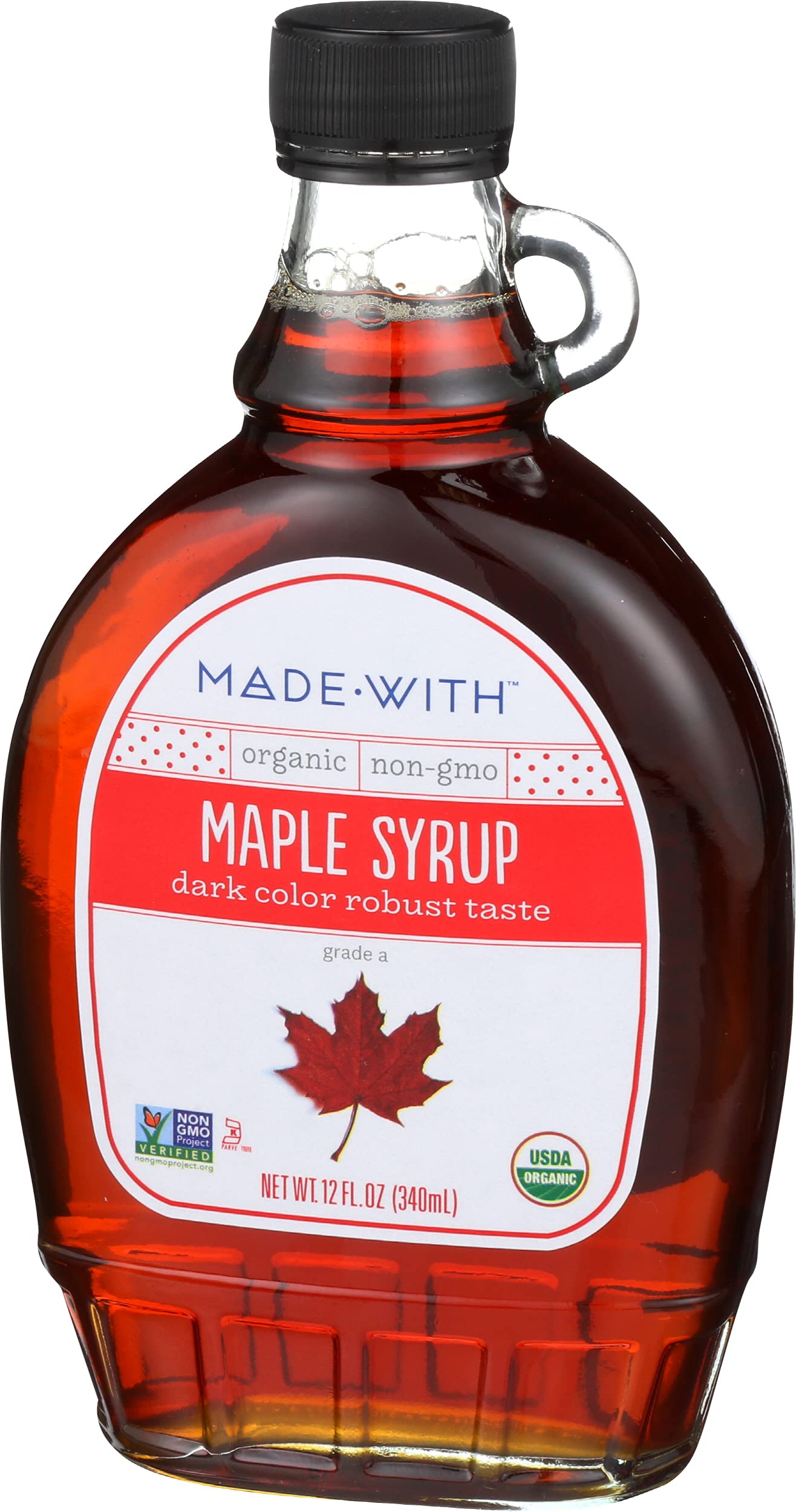 Made With Organic Syrup Maple Grade A Dark, 12 oz