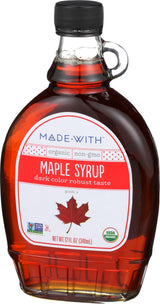 Made With Organic Syrup Maple Grade A Dark, 12 oz