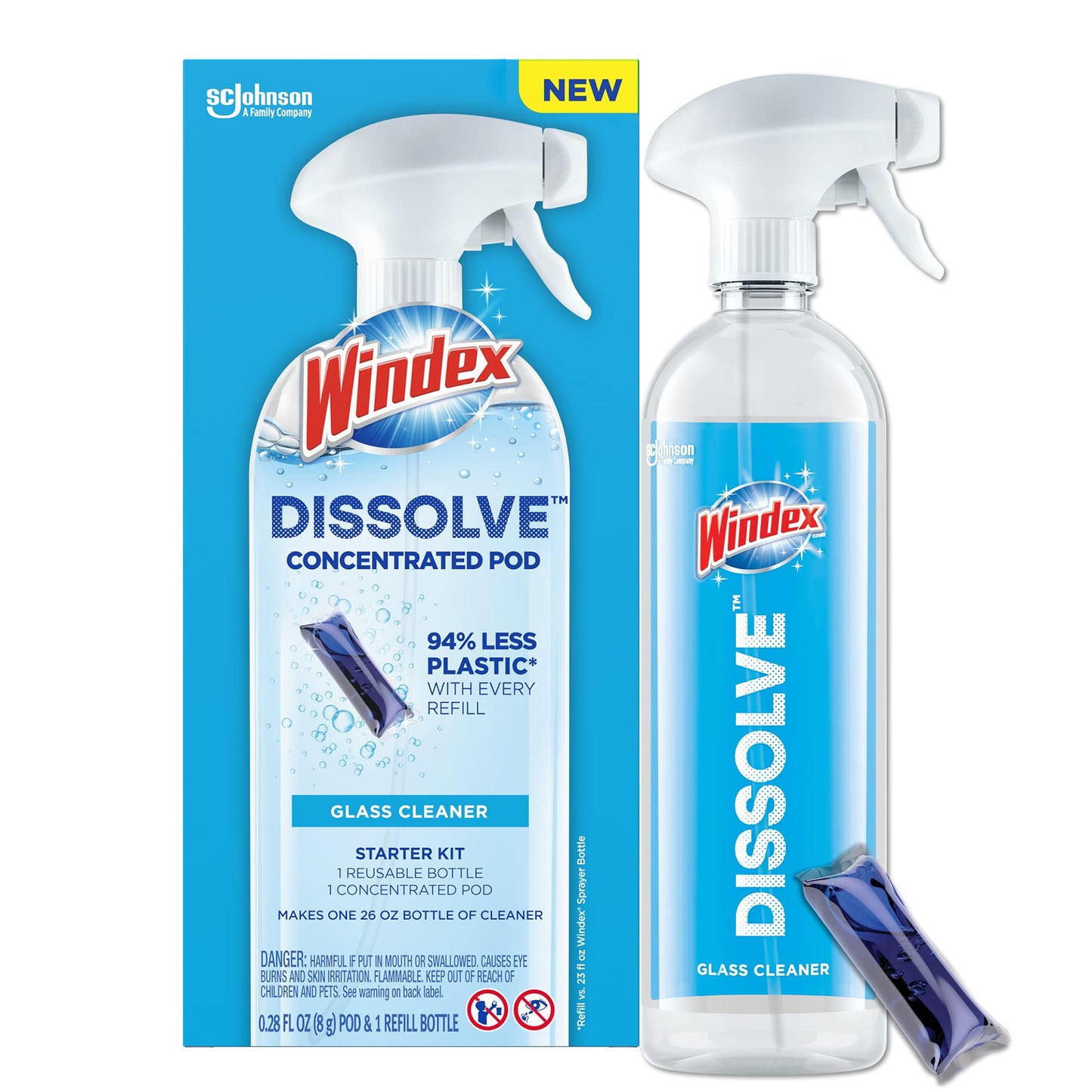 WINDEX DISSOLVE PODS STARTER KIT 1+1 0.28 FLOZ