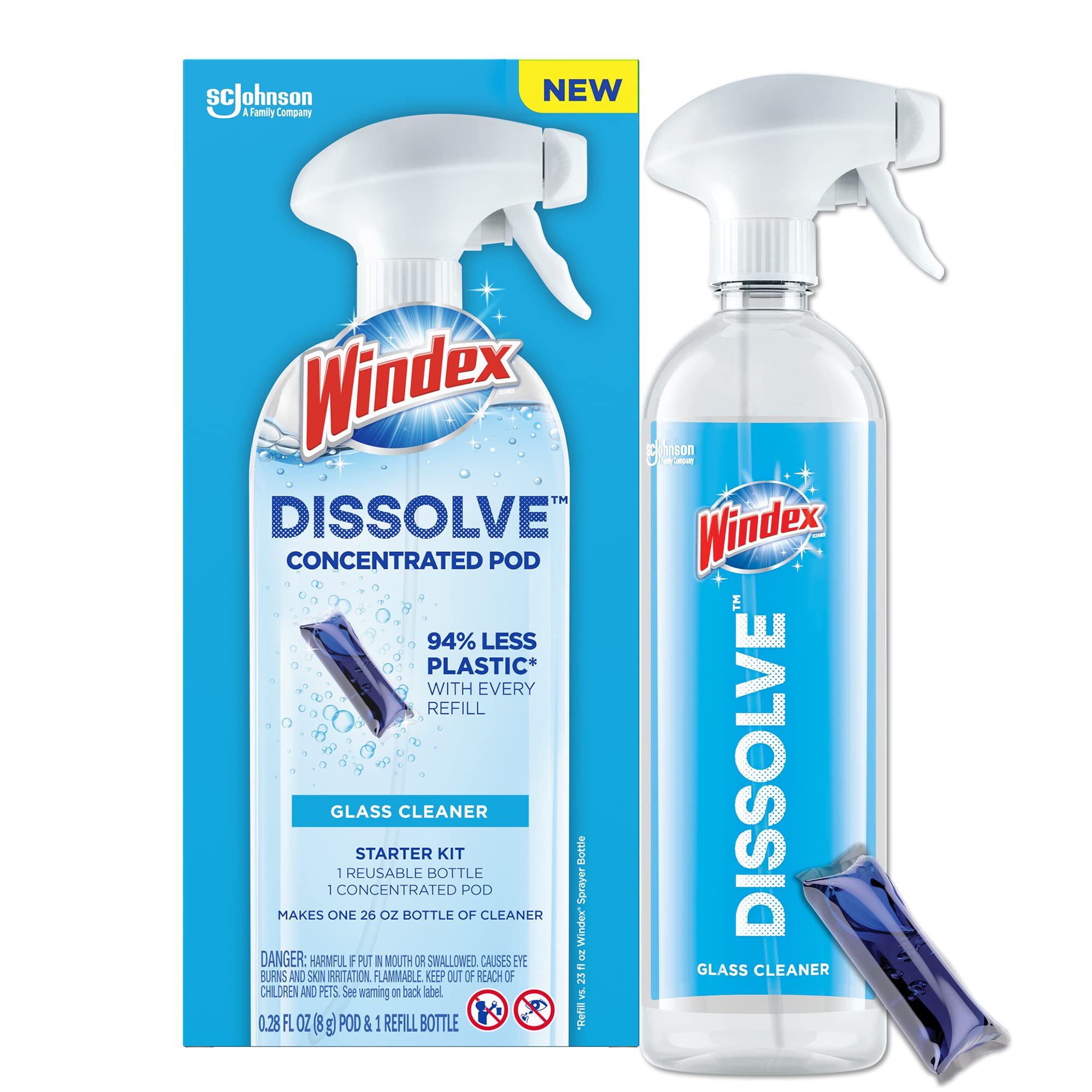 WINDEX DISSOLVE PODS STARTER KIT 1+1 0.28 FLOZ