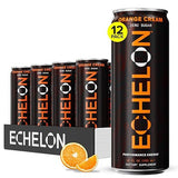 Echelon Performance Energy Drink Orange Cream - Zero Sugar, 200mg Natural Caffeine, Muscular Endurance, Nootropic Focus, Prebiotic Fiber, B Vitamins