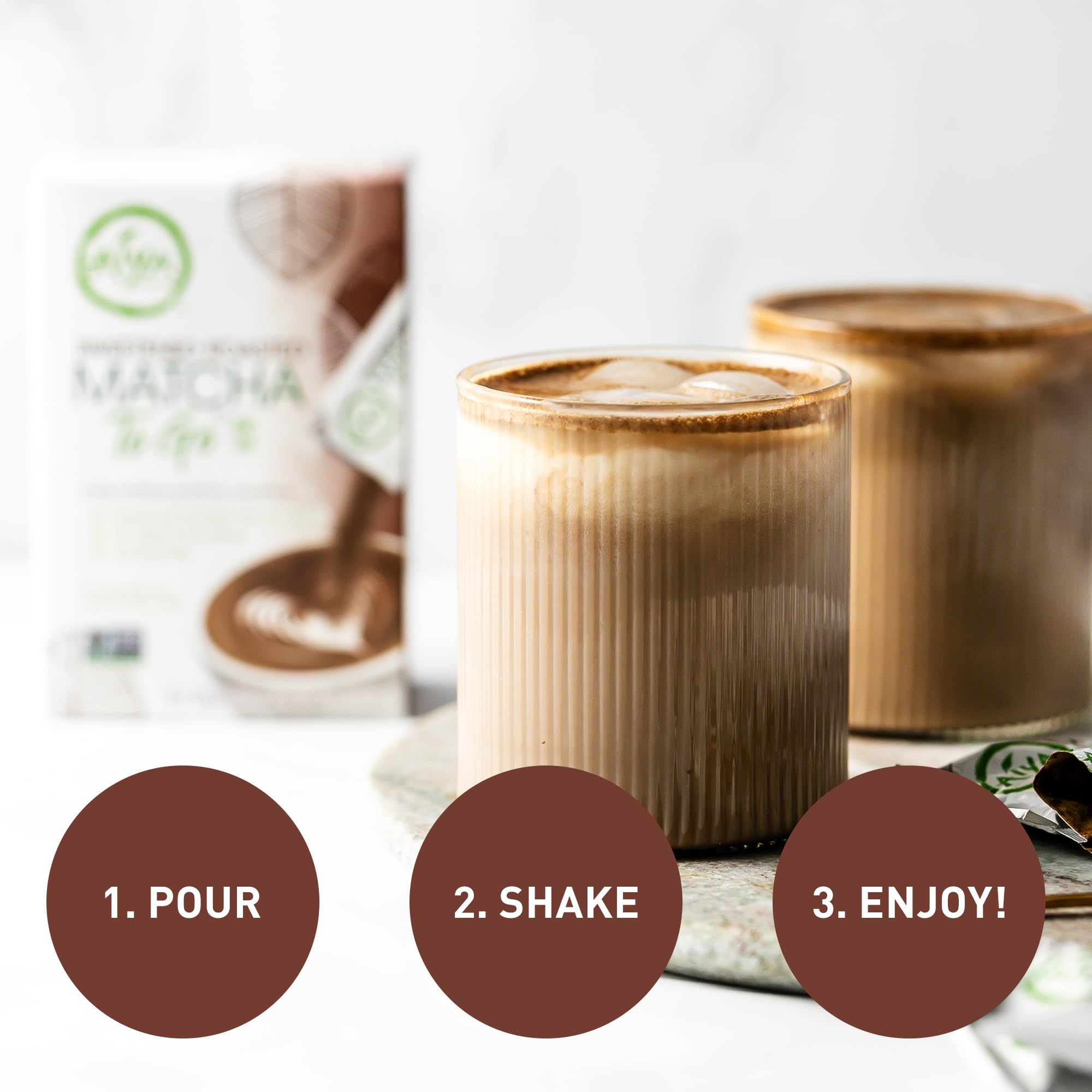AIYA Sweetened Roasted Matcha To Go, 8 CT