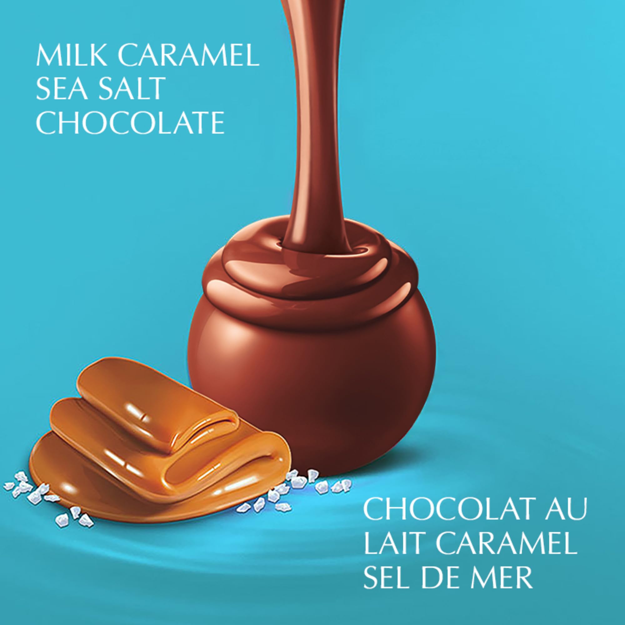 Lindt LINDOR Milk Caramel Sea Salt Chocolate Truffles, 150-Gram Bag