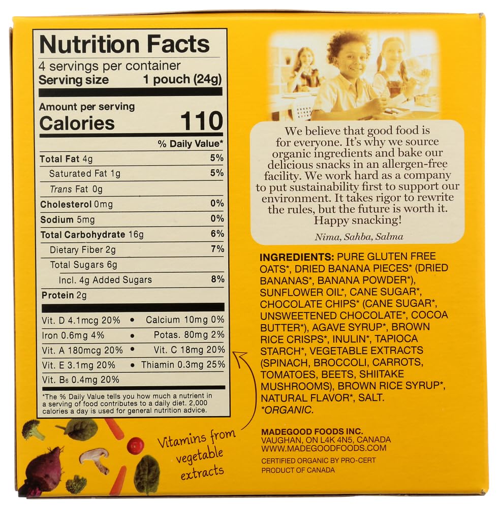 Made Good Chocolate Banana Granola Minis 3.4 oz (Pack of 2)