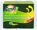 Cleaning Heavy Duty Scrub Sponge by Scrub-it - Scrubbing Sponges Use for Kitchen, Bathroom & More -6 Pack