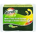 Cleaning Heavy Duty Scrub Sponge by Scrub-it - Scrubbing Sponges Use for Kitchen, Bathroom & More -6 Pack