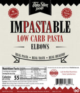 ThinSlim Foods Impastable Low Carb Pasta, Elbows 2pack | 8g Net Carbs | 36g Fiber | 55 Calories | Not Shirataki | No Soy | No Pea or Bean Flour | Real