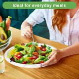 EcoAvance Oval Compostable Paper Plates 60 Pack, Large 12 inch, Eco Friendly Disposable Dinner Plates, Heavy Duty, White