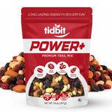 Tidbit Healthy Trail Mix with Roasted Peanuts, Almonds, Raisins & Dried Cranberries - Mixed Nuts Snack Mix for Natural Energy, Vegan Gluten Free, 14