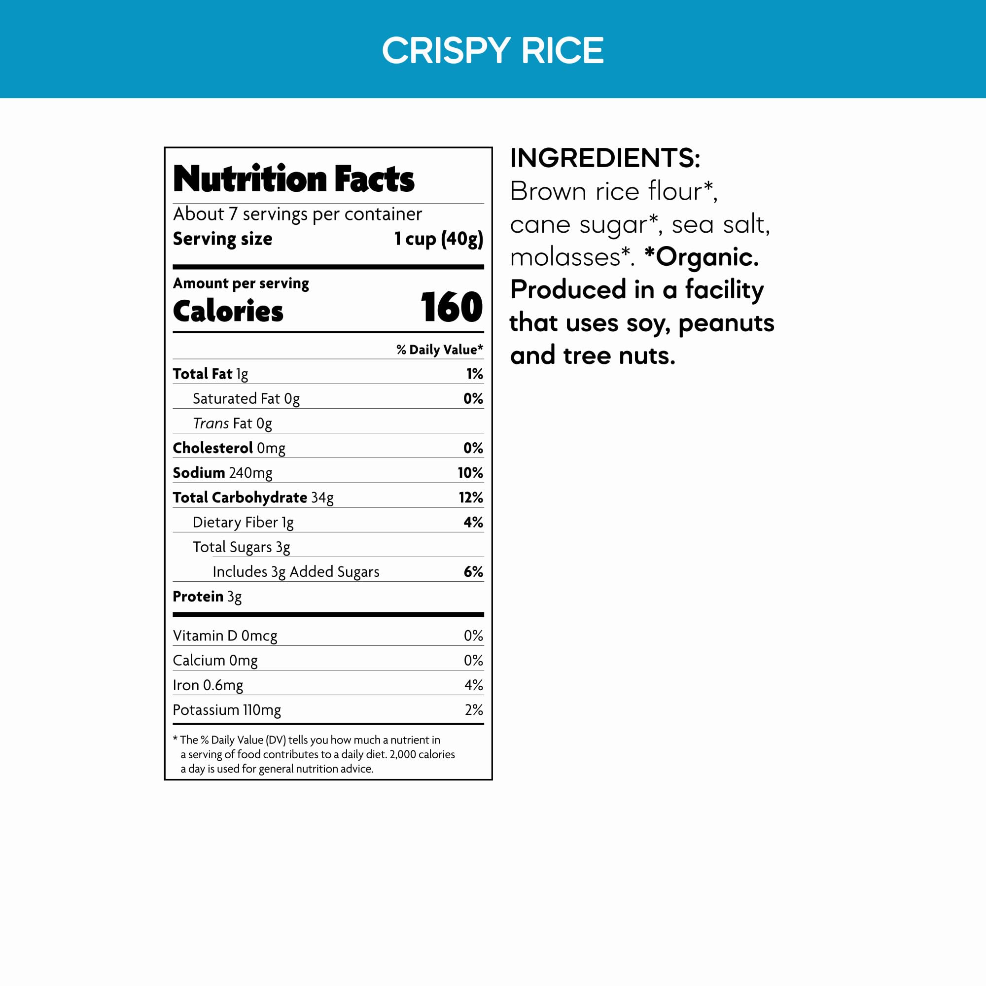 Nature's Path Organic Crispy Rice Cereal, 10 oz (Pack of 1), Gluten Free, Non-GMO