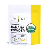 KOYAH - Organic Freeze-dried Banana Powder (1 Scoop = 1/4 Cup Fresh): 22 Servings, 220 g (7.8 oz)